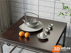 Tea Set 3D Model